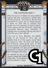 The Chaplain Edict I